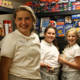 Sacred Heart School helping in FH kitchen