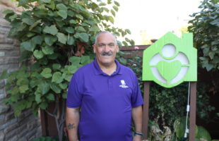 Ed Galarza standing in the Howie's House Legacy Garden.