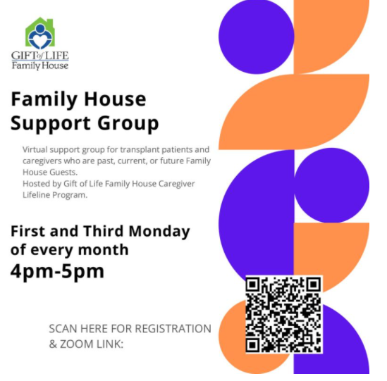 FAmily House support Group Webinar Flyer
