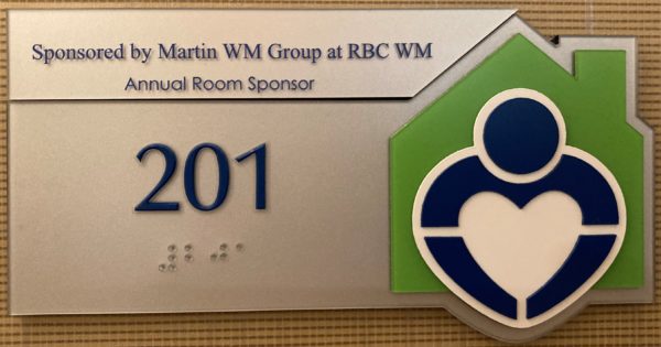 Room 201 Annual Room Sponsor Plaque sponsored by MArtin Wm Group at RBC WM
