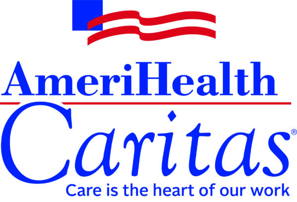 AmeriHealth Caritas full logo red and blue