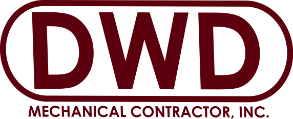 DWD Mechanical contractor INC. Logo, red