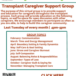 Caregiver support monthly webinars
