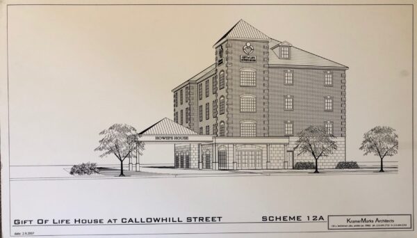 family house sketch rendering