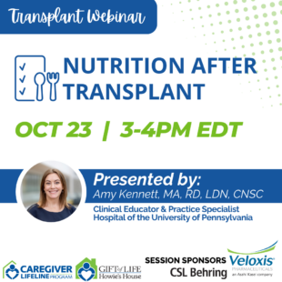 Transplant Webinar: Nutrition After Transplant