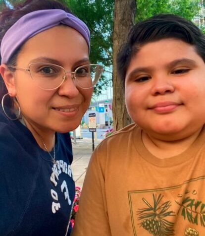 Anthony Rojas with his mother Lucy