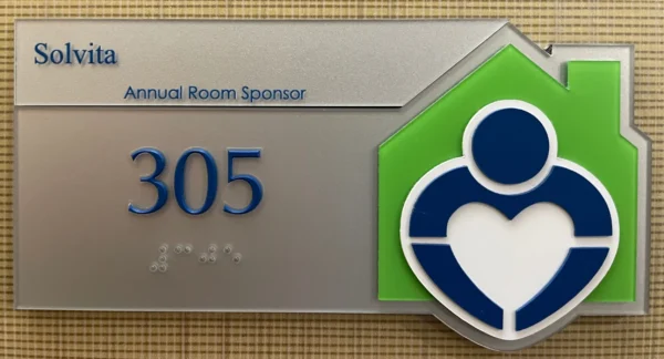 Room Sponsor Signage for Solvita