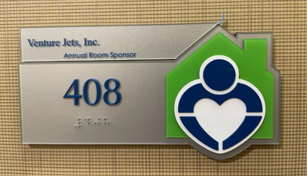 signage for room 408 sponsored by Venture Jets, Inc.