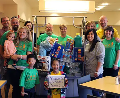 wish list drive participants with donated items