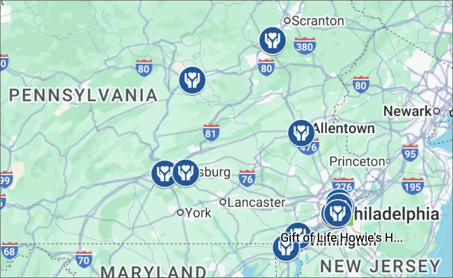 transplant hospital map graphic