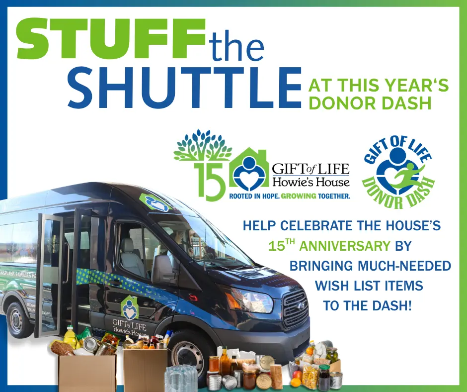 STUFF the SHUTTLE at this year’s Donor Dash